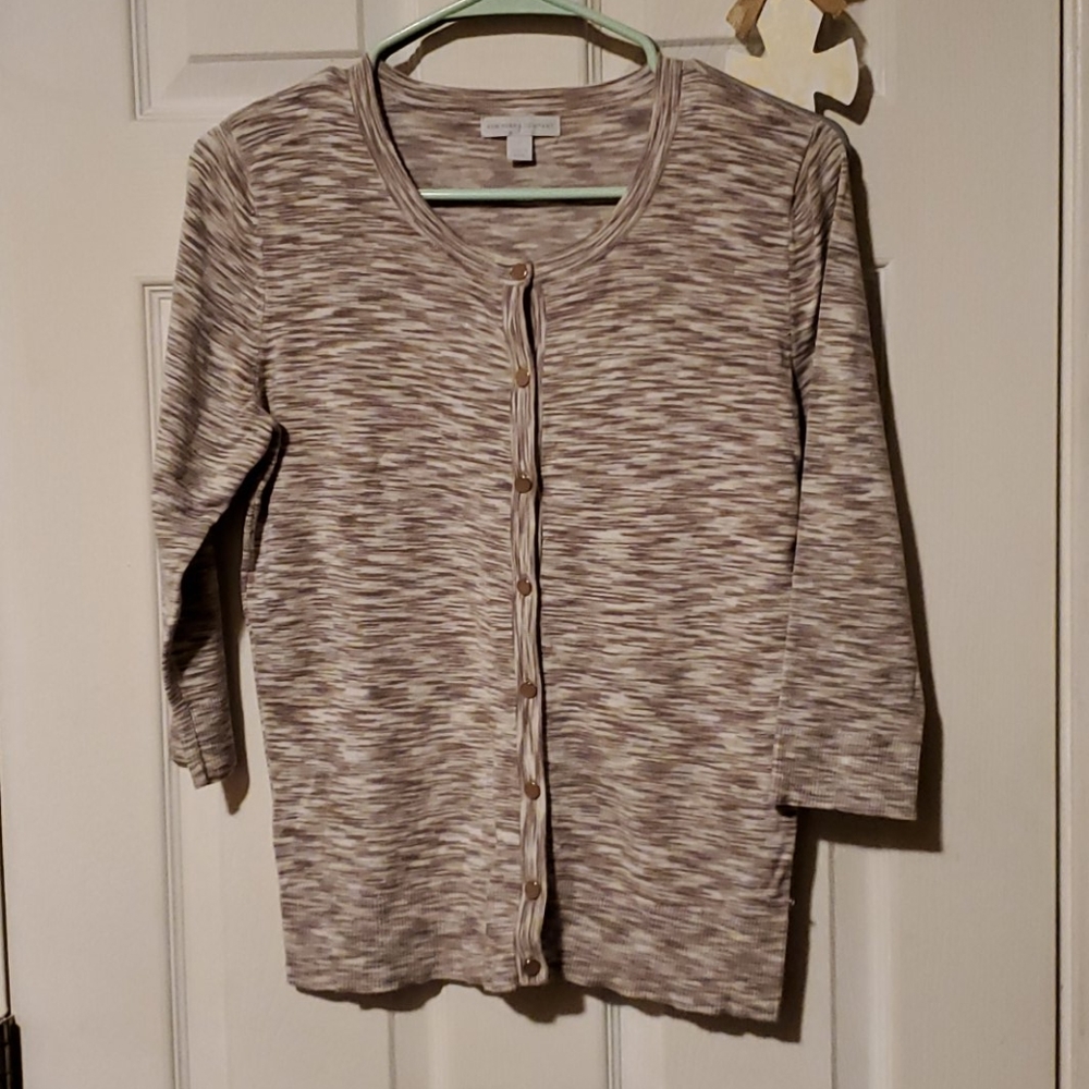 3/$6 Talbots Button Down Striped Cardigan